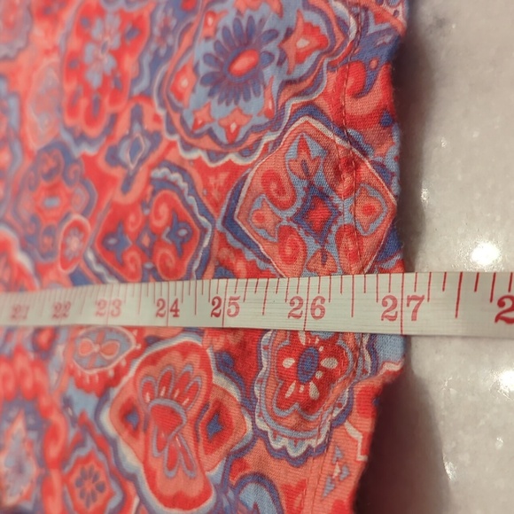 Talbots Women's Pink Paisley V Neck 3/4 Sleeve tunic size Lp - Picture 7 of 9